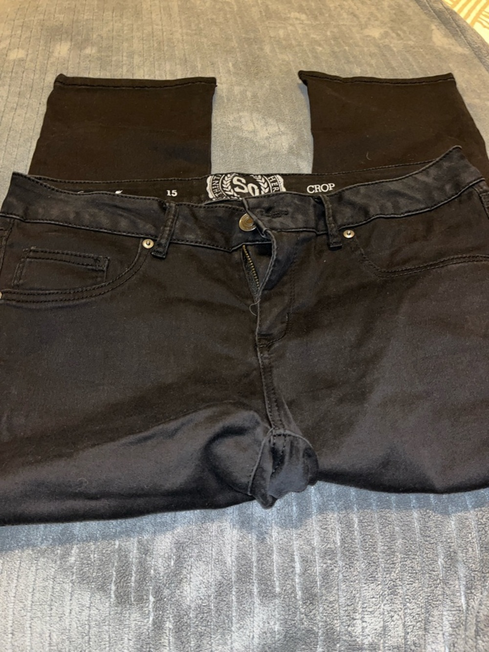 SO Black Cropped Jeans